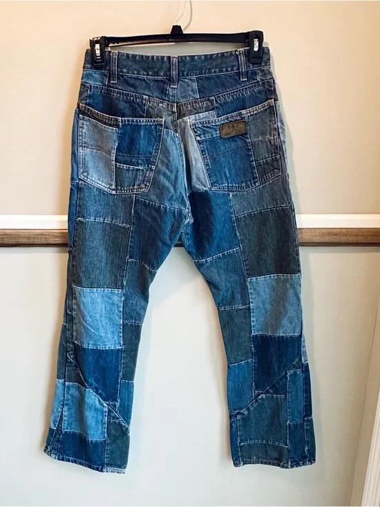 Vintage Y2K Tommy Hilfiger Patchwork Bootcut Jeans - Picture 2 of 9